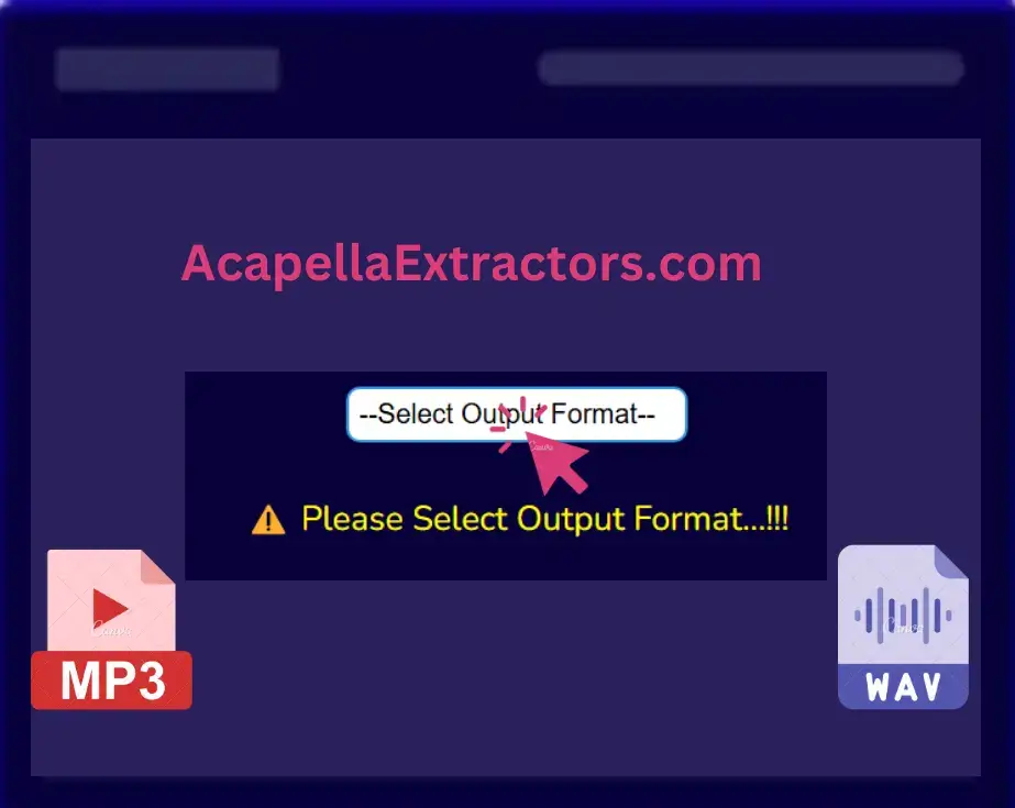 select output audio format from the dropdown. supports mp3, flac and wav only